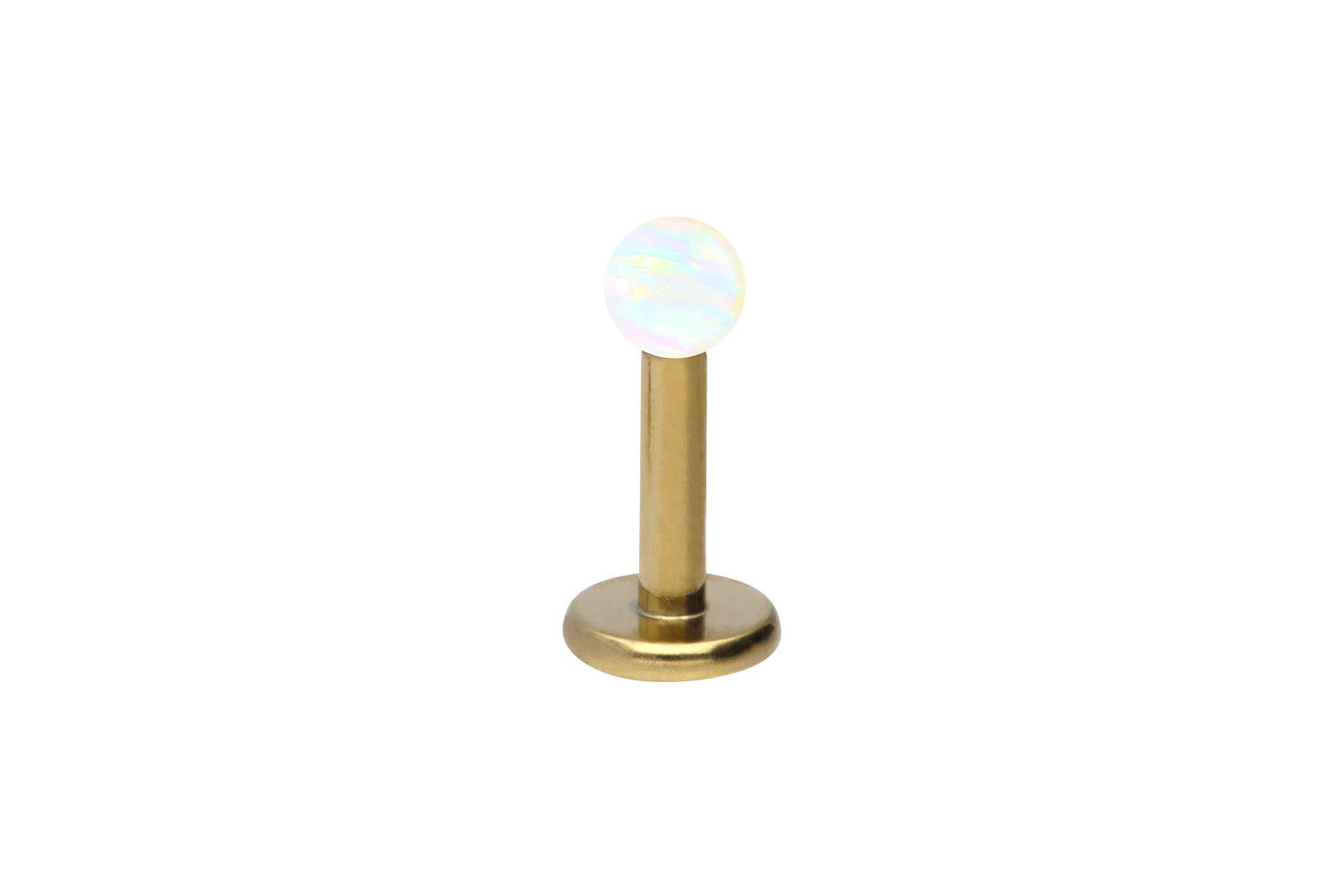 Titan Labret Piercing SYNTHETISCHER OPAL